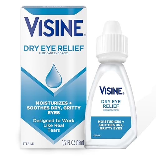 Visine Trockene Augen Tropfen - Künstliche Tränen mit Polyethylenglykol zur Befeuchtung und Beruhigung gereizter, trockener und körniger Augen - 15 ml