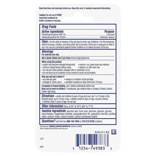 Visine Advanced Relief Augentropfen gegen Rötungen, 0,28 oz