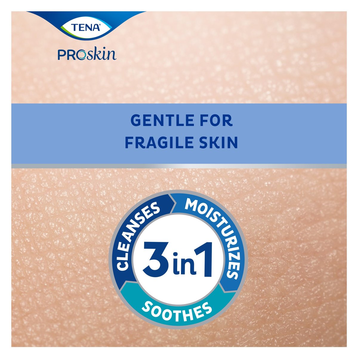 TENA ProSkin Reinigungscreme – Rinse-Free Body Wash Tube, milder Duft, 240 ml