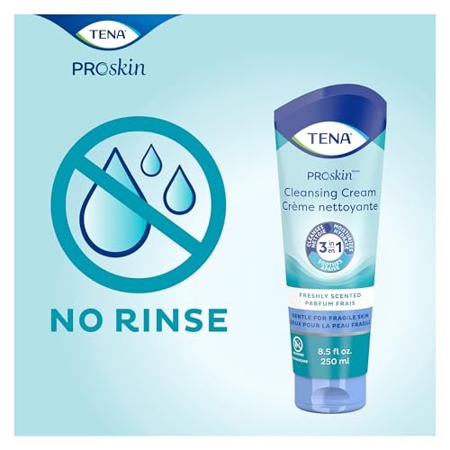 TENA ProSkin Reinigungscreme – Rinse-Free Body Wash Tube, milder Duft, 240 ml