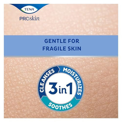 TENA ProSkin Reinigungscreme – Rinse-Free Body Wash Tube, milder Duft, 240 ml