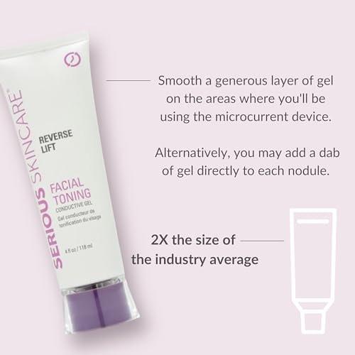 Collagen-basiertes leitfähiges Aktivatorgel für Mikrostrom-Gesichtsstraffung, Körperkonturierung und HF-Gesichtsgeräte – feuchtigkeitsspendende, nicht klebende Formel – leichtes Gleiten – Serious Skincare Reverse Lift 118 ml