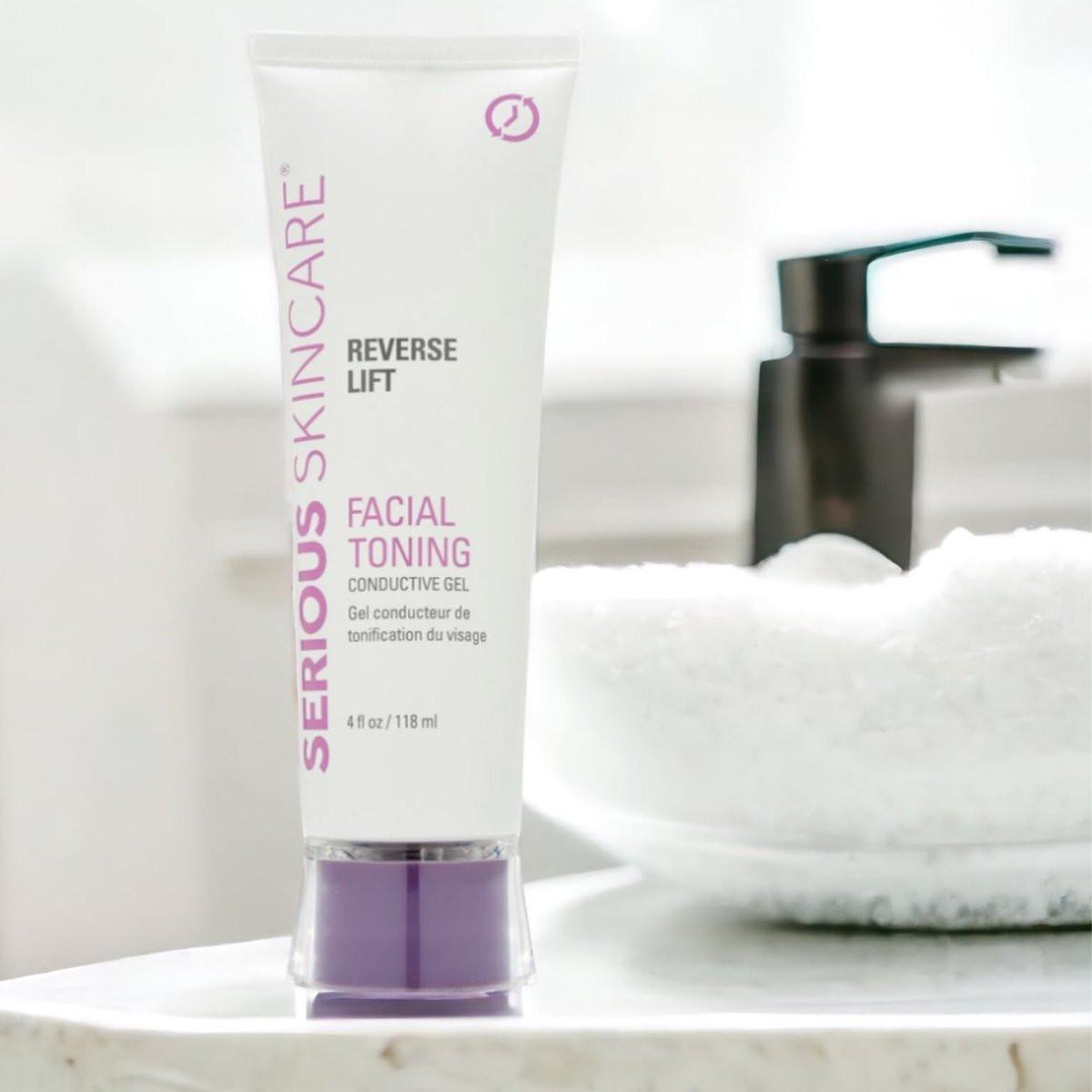 Collagen-basiertes leitfähiges Aktivatorgel für Mikrostrom-Gesichtsstraffung, Körperkonturierung und HF-Gesichtsgeräte – feuchtigkeitsspendende, nicht klebende Formel – leichtes Gleiten – Serious Skincare Reverse Lift 118 ml