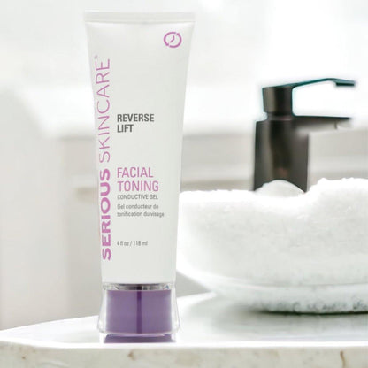 Collagen-basiertes leitfähiges Aktivatorgel für Mikrostrom-Gesichtsstraffung, Körperkonturierung und HF-Gesichtsgeräte – feuchtigkeitsspendende, nicht klebende Formel – leichtes Gleiten – Serious Skincare Reverse Lift 118 ml