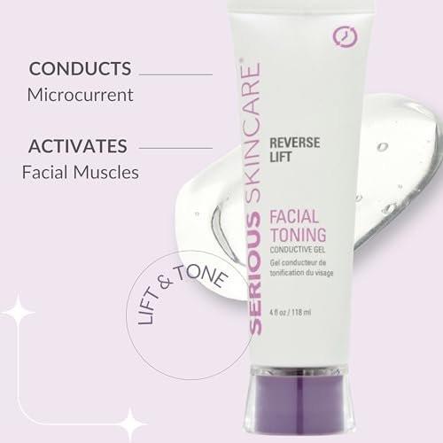 Collagen-basiertes leitfähiges Aktivatorgel für Mikrostrom-Gesichtsstraffung, Körperkonturierung und HF-Gesichtsgeräte – feuchtigkeitsspendende, nicht klebende Formel – leichtes Gleiten – Serious Skincare Reverse Lift 118 ml