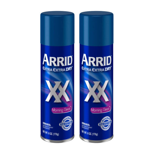 Arrid Deodorant 6 Unzen Aerosol XX Morning Clean (177ml) (2er-Pack) – Antitranspirant für Männer und Frauen