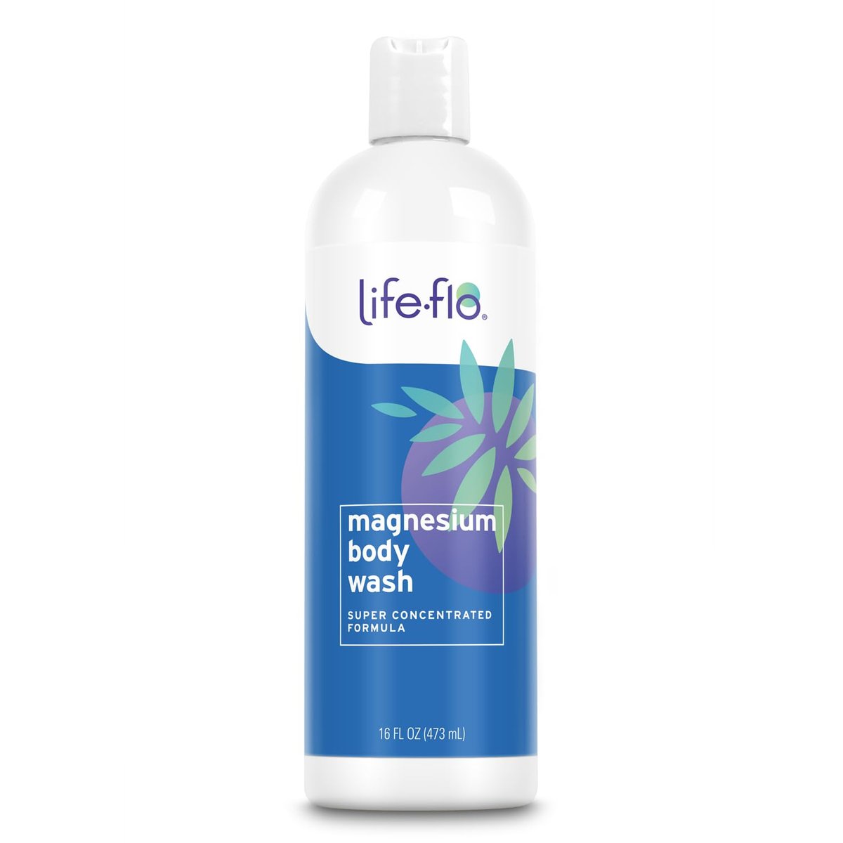 LIFE-FLO Magnesium Body Wash – Erfrischendes Duschgel mit Magnesiumchlorid, Pfefferminz- und Rosmarinöl, 473 ml