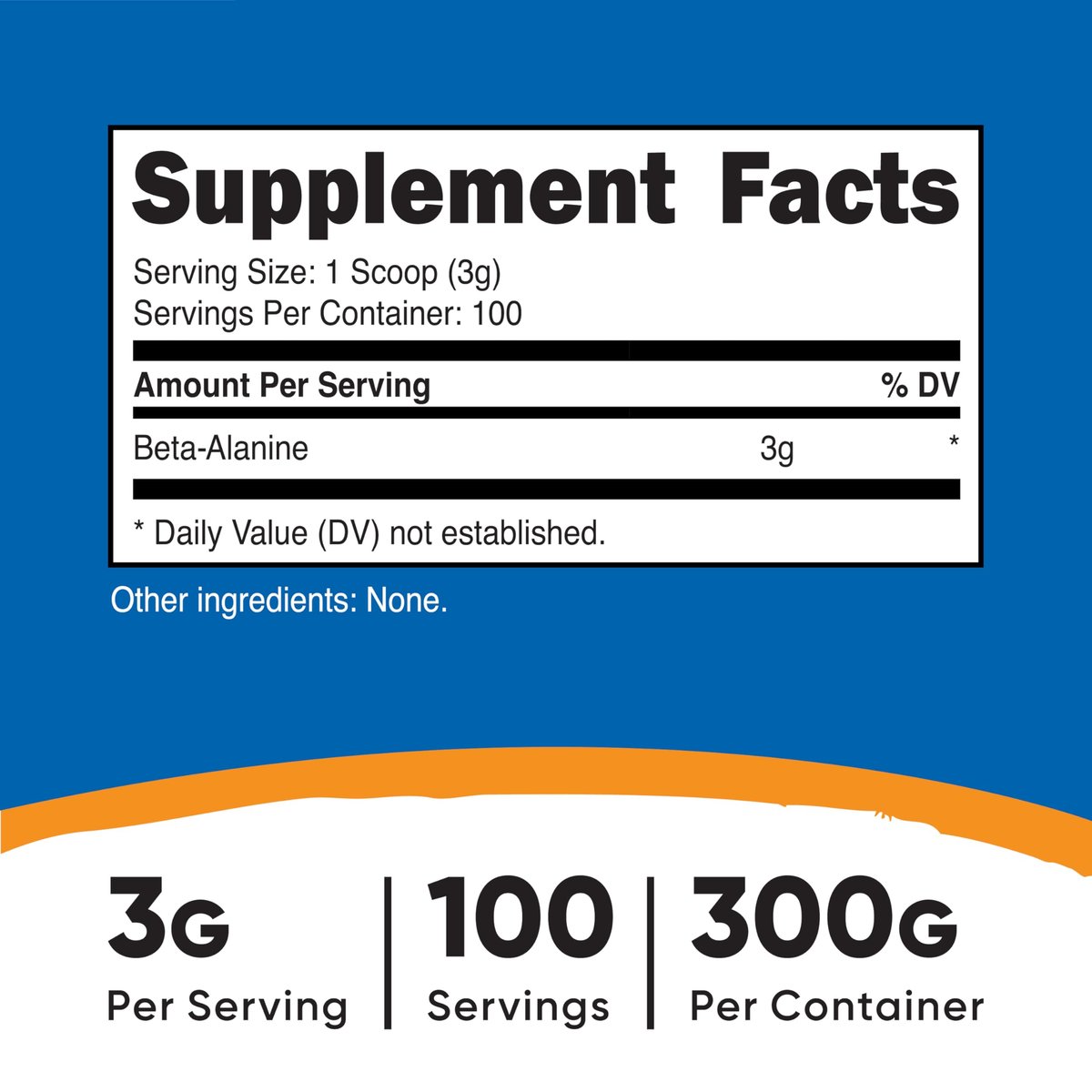 Nutricost Beta Alanin Pulver 300 g (10,7 oz) – 3 g pro Portion
