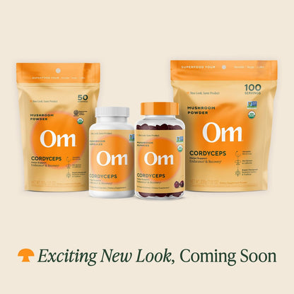 OM MUSHROOM SUPERFOOD Cordyceps Bio-Pulver – 3,5 Unzen (50 Portionen) – Unterstützt Energie, Kraft, Ausdauer und sportliche Leistung