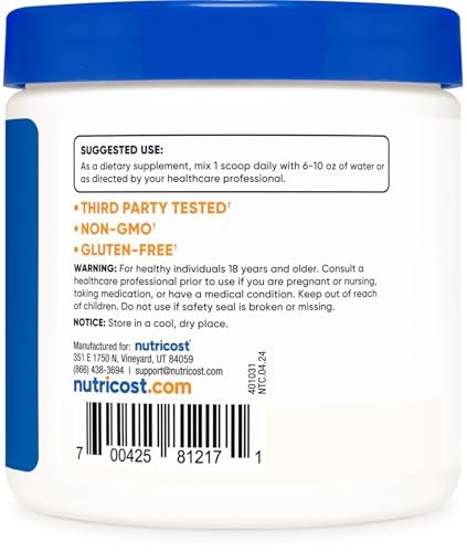 Nutricost Agmatin 100 Gramm – Reines Agmatinpulver 100 Portionen (Agmatinsulfat)