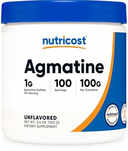 Nutricost Agmatin 100 Gramm – Reines Agmatinpulver 100 Portionen (Agmatinsulfat)