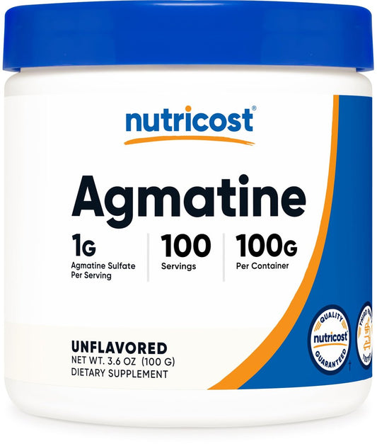 Nutricost Agmatin 100 Gramm – Reines Agmatinpulver 100 Portionen (Agmatinsulfat)