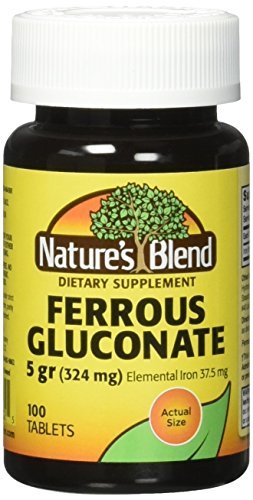 Nature`s Blend Eisen(II)-gluconat Tabletten 324 mg, 100 Stück (2er-Pack)