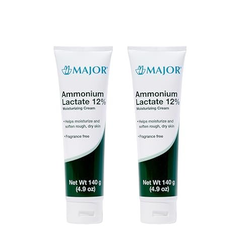 Major Ammonium Lactat 12% Feuchtigkeitscreme - Milchsäurecreme - Hilft raue, trockene Haut zu befeuchten, zu erweichen und zu peelen - Duftfrei - 4,9 Oz (2er-Pack)