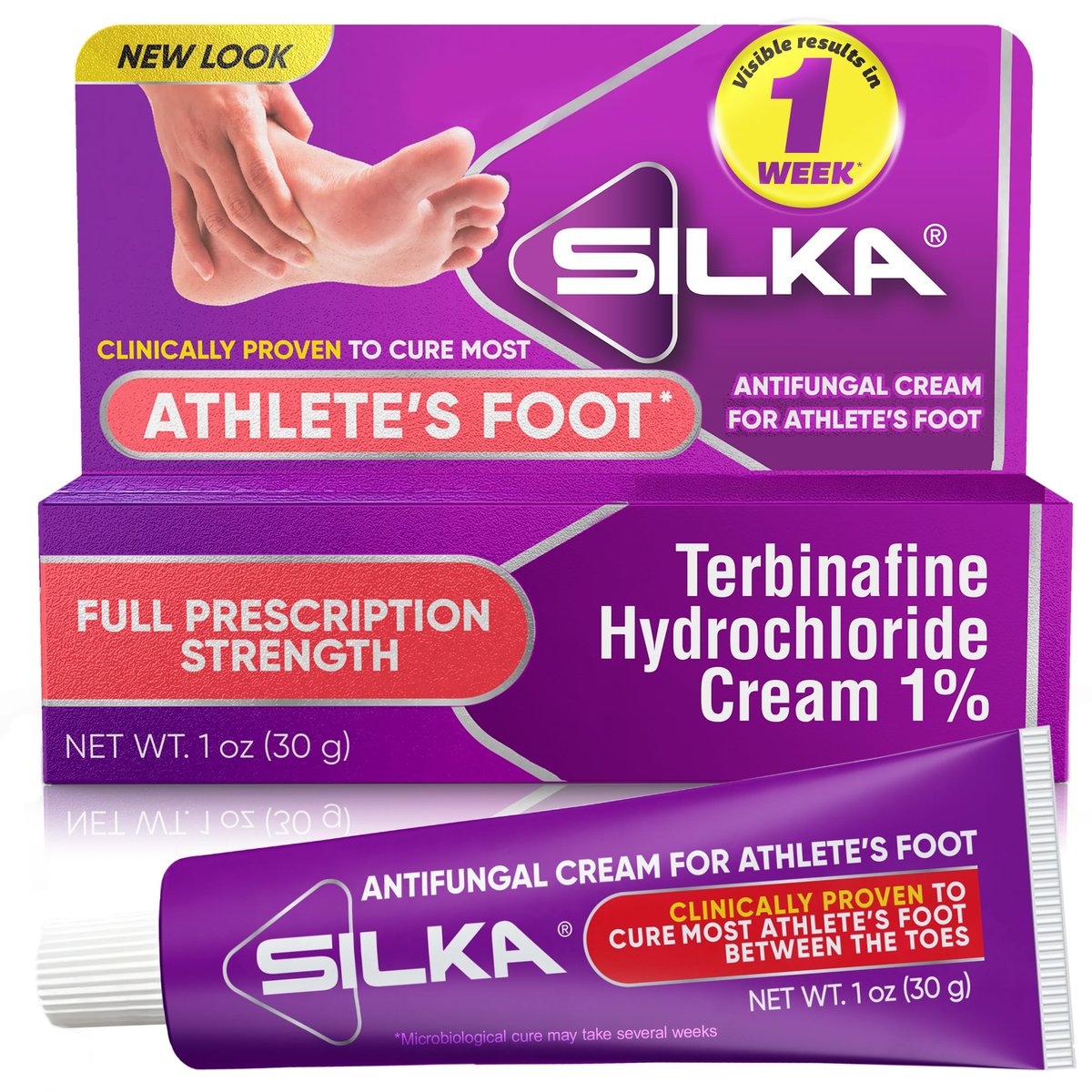 SILKA Anti-Pilz-Creme – Klinische Fußpilzbehandlung, Juckreiz & Ringelflechte, Maximale Stärke, Schnelle Linderung von Jucken & Brennen, 28 g