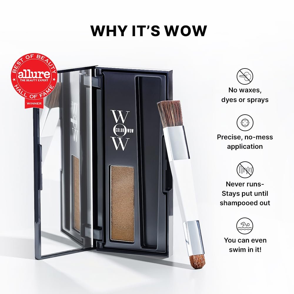 COLOR WOW Root Cover Up Blond – Sofortige Grauabdeckung & Highlight-Touch-Up, wasser- und schweißresistent, auszeichnungsgekrönte Formel