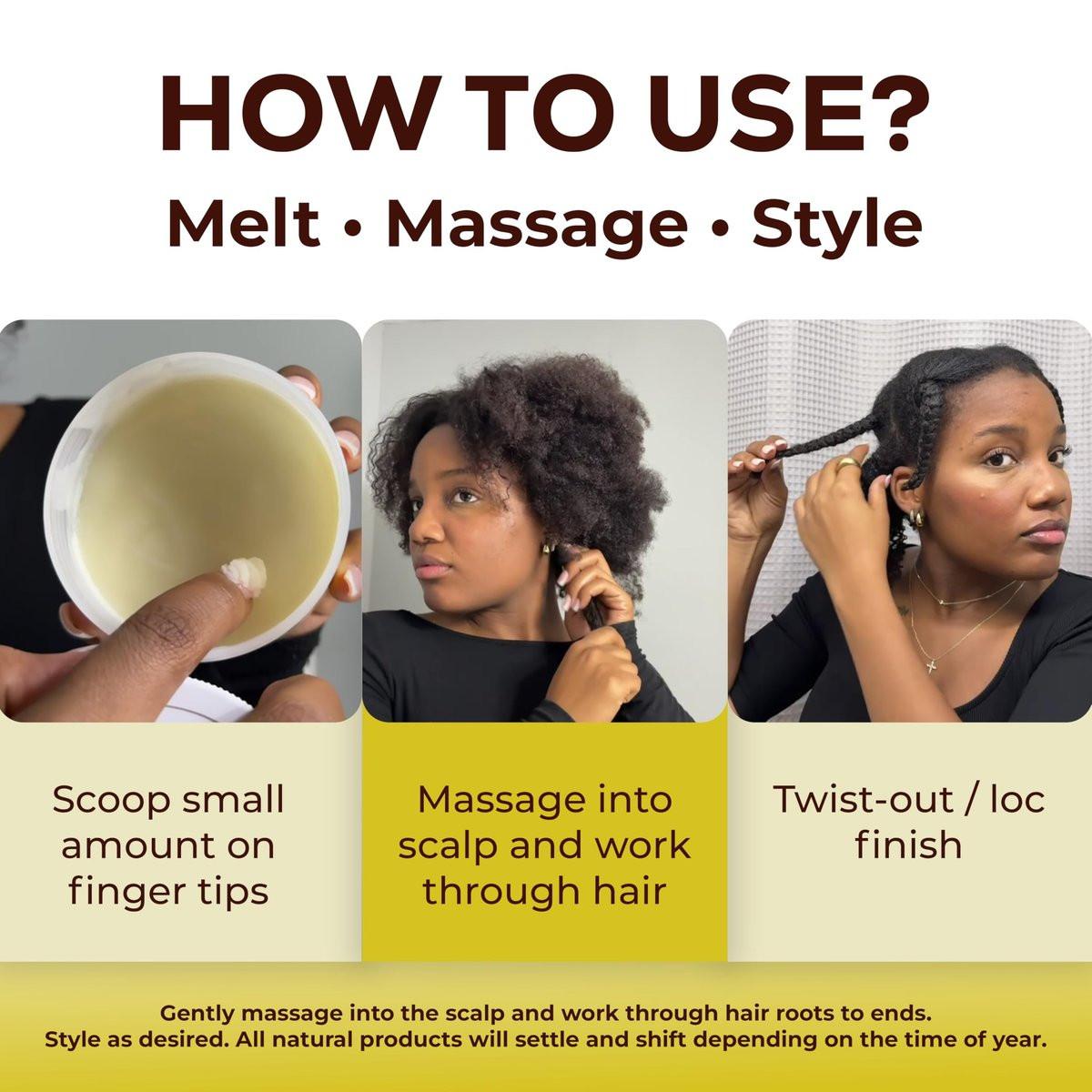 Fro Butter Emu-Öl Haarfeuchtigkeitscreme für schwarze Frauen & Männer | 4C Haarprodukte | Natürliches Haarwachstum | Bio-Inhaltsstoffe | Für gesünderes, stärkeres, dickeres Haar – Locken, Kräuselungen, Kanten & Locs | 227g Glas