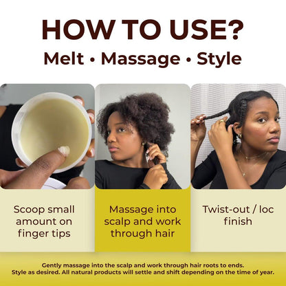 Fro Butter Emu-Öl Haarfeuchtigkeitscreme für schwarze Frauen & Männer | 4C Haarprodukte | Natürliches Haarwachstum | Bio-Inhaltsstoffe | Für gesünderes, stärkeres, dickeres Haar – Locken, Kräuselungen, Kanten & Locs | 227g Glas