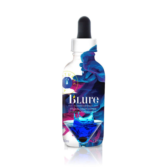 Wild Hibiscus B’Lure Schmetterlingserbsenblütenextrakt | 100 ml | Natürlicher blauer botanischer Extrakt | Magischer farbwechselnder Cocktail- & Kulinarik-Konzentrat
