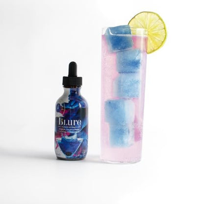 Wild Hibiscus B’Lure Schmetterlingserbsenblütenextrakt | 100 ml | Natürlicher blauer botanischer Extrakt | Magischer farbwechselnder Cocktail- & Kulinarik-Konzentrat