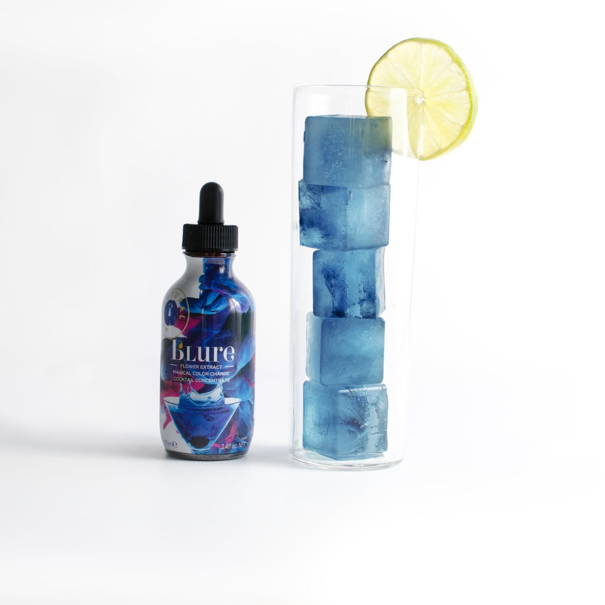 Wild Hibiscus B’Lure Schmetterlingserbsenblütenextrakt | 100 ml | Natürlicher blauer botanischer Extrakt | Magischer farbwechselnder Cocktail- & Kulinarik-Konzentrat