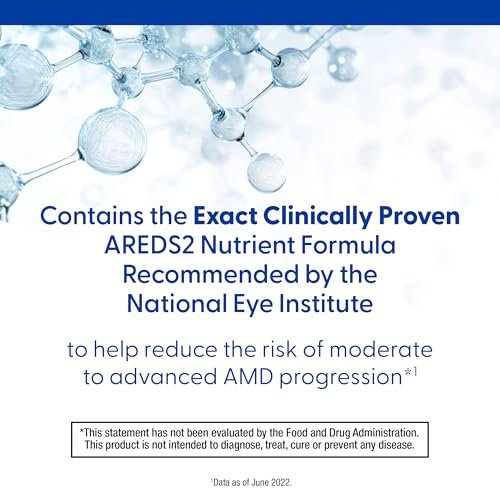 PreserVision AREDS 2 Augenvitamine – Luthein und Zeaxanthin mit Vitamin C, Vitamin E, Zink und Kupfer, 60 Minigels – Nr. 1 von Augenärzten empfohlen