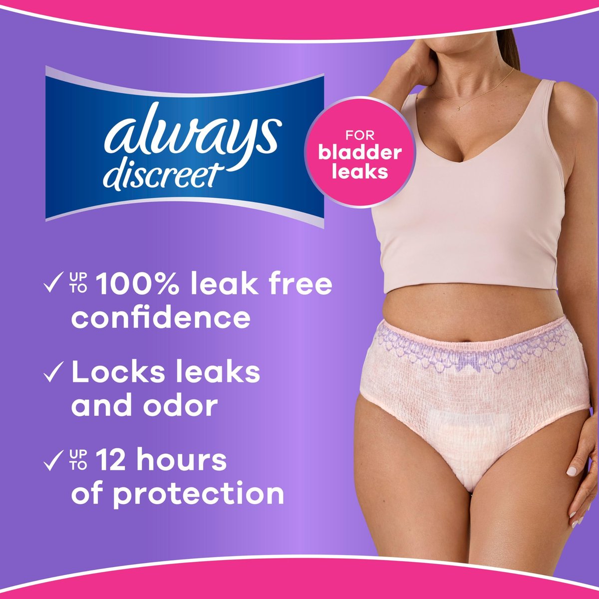 Always Discreet Inkontinenzunterwäsche für Damen, Extra Large/XL, 15 Stück – Maximaler Schutz bei Blasenschwäche