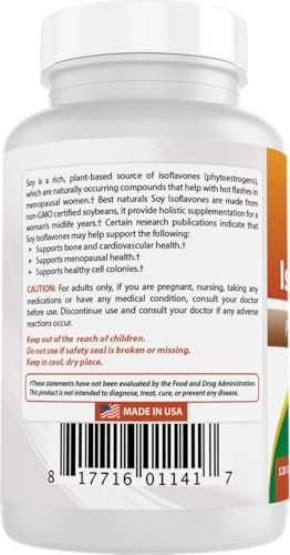 Best Naturals Soja-Isoflavone für Frauen 750 mg Kapseln, 120 Stück