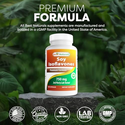 Best Naturals Soja-Isoflavone für Frauen 750 mg Kapseln, 120 Stück