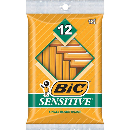 BIC Einwegrasierer für empfindliche Haut – 24 Stück (2er-Pack mit je 12 Rasierern)