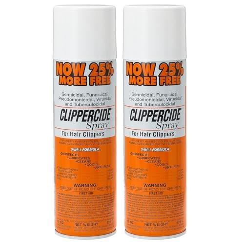 Clippercide Desinfektionsspray 354 ml (2er-Pack) – Hochwirksames Reinigungs- und Pflegemittel für Haarschneidemaschinen