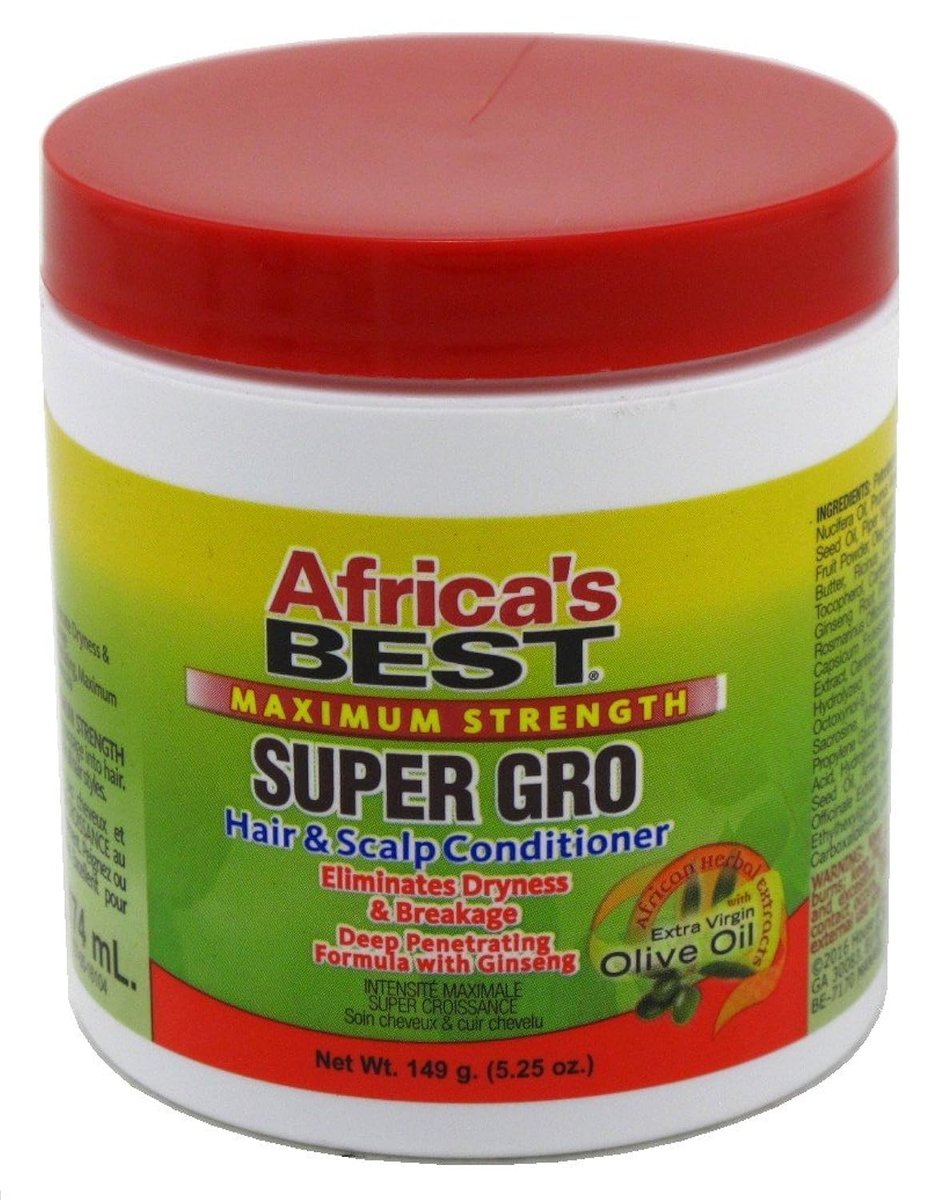 Africa's Best Maximum Strength Super Gro Haar- und Kopfhaut-Conditioner, 5,25 oz (Pack mit 2)
