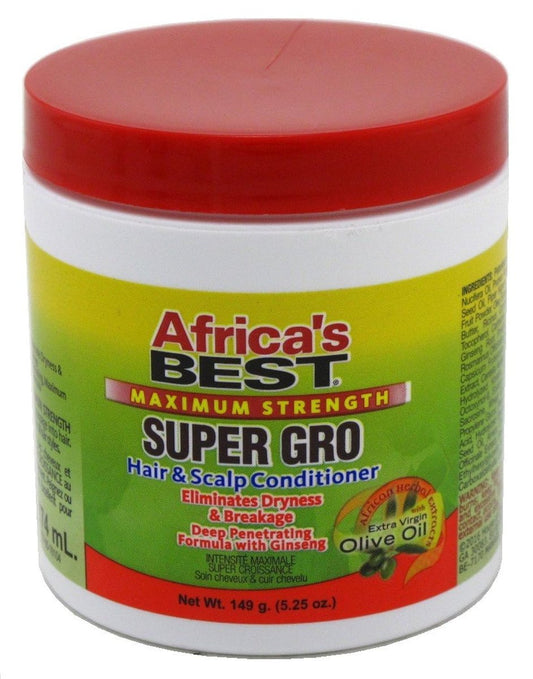 Africa's Best Maximum Strength Super Gro Haar- und Kopfhaut-Conditioner, 5,25 oz (Pack mit 2)