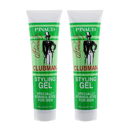Clubman Styling Gel Tube 3,75 Unzen (111 ml) für Männer (2er-Pack) - Starker Halt & Glanz