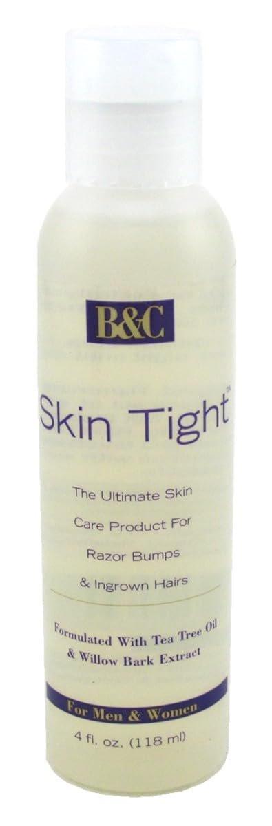 B&C Skin Tight 4 Unze Regulär gegen Rasierpickel & eingewachsene Haare (118 ml) (2er-Pack)