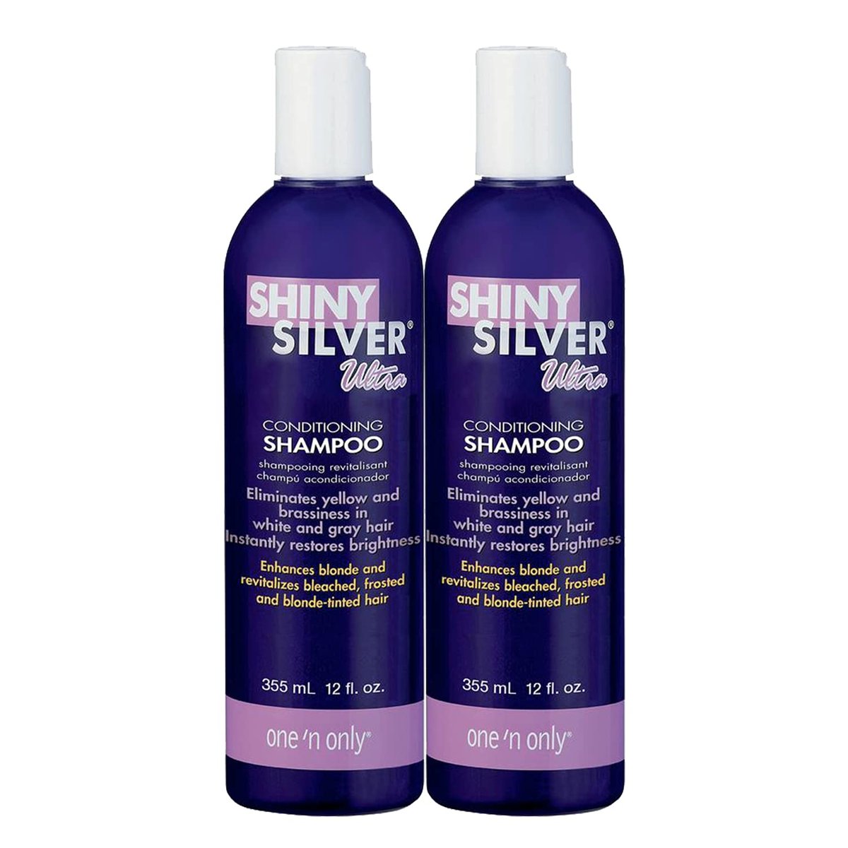 Shiny Silver Shampoo Ultra Conditioning 12 Unzen (354 ml) (2er-Pack) – Silbershampoo für kühle Blondtöne