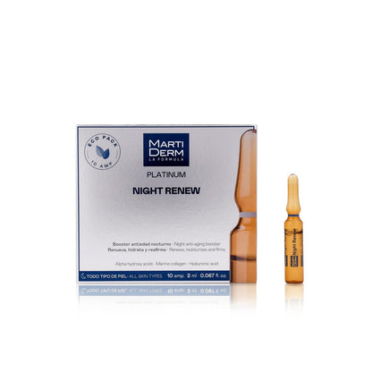 MartiDerm Platinum Night Renew Ampullen 10 x 2 ml – Intensiv-Hauterneuerung über Nacht