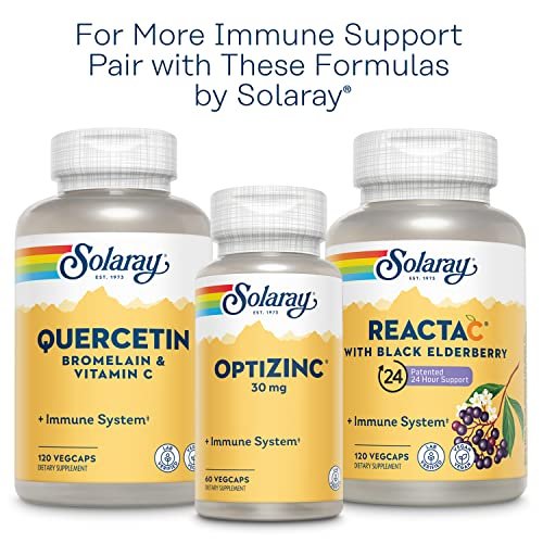 SOLARAY L-Lysin Monolaurin Immununterstützung, 1:1 Verhältnis, 500 mg pro Kapsel, 60 vegane Kapseln