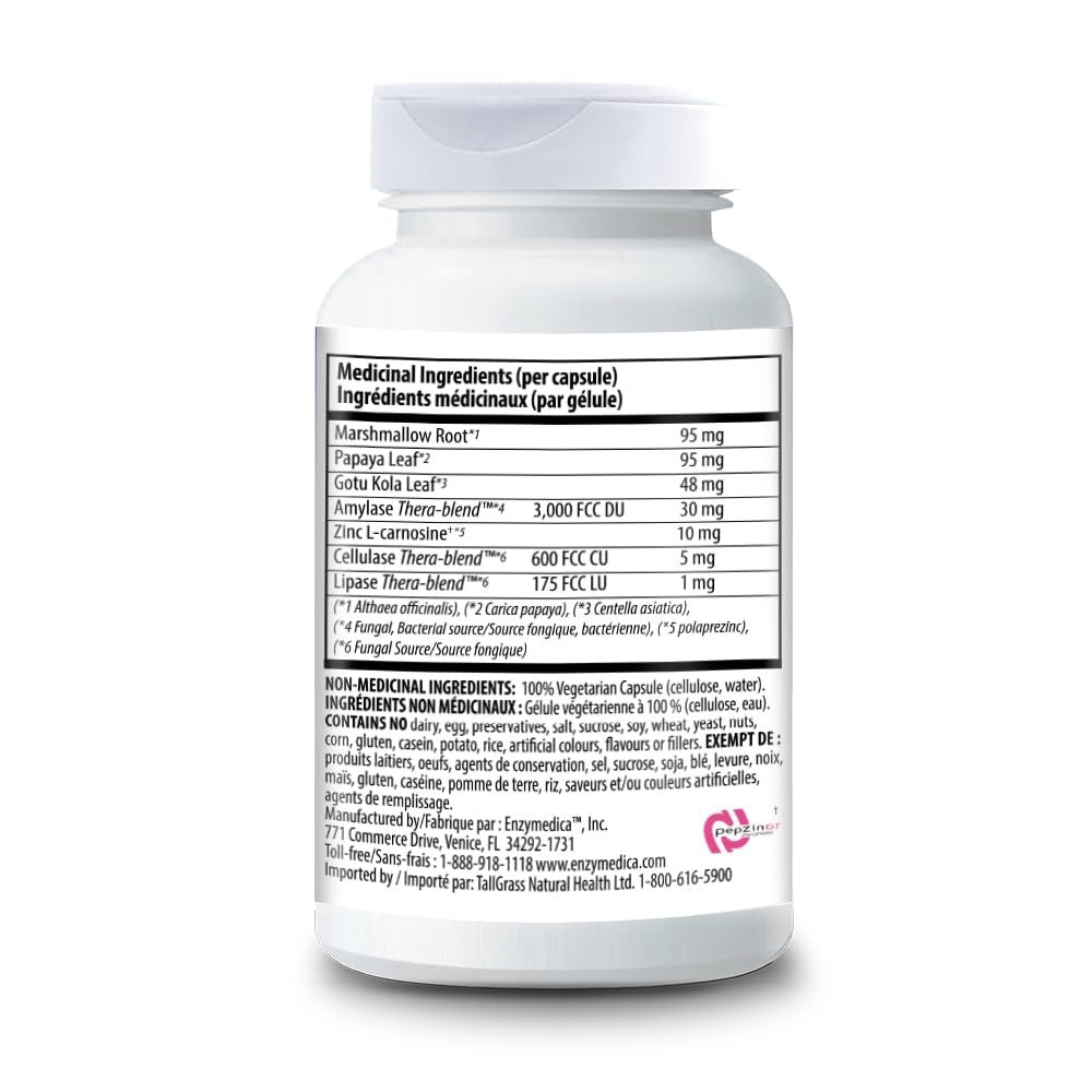Enzymedica Acid Soothe – 3-in-1 Formel mit Enzymen & Kräutern gegen gelegentliches Sodbrennen, 30 Kapseln