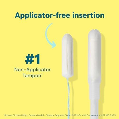 o.b. Tampons ohne Applikator, Duftfrei - 40 Stück (18 Normal/12 Super/10 Super Plus) | Applikatorfreie Tampons Multipack, Damenhygiene, ob Tampon Multipack, Periodenprodukte