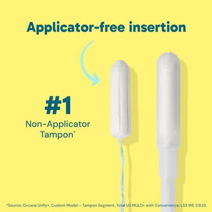 o.b. Tampons ohne Applikator, Duftfrei - 40 Stück (18 Normal/12 Super/10 Super Plus) | Applikatorfreie Tampons Multipack, Damenhygiene, ob Tampon Multipack, Periodenprodukte