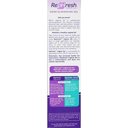 RepHresh Geruchsentfernendes Vaginalgel, pH-Balance für Frauen, 4 Stück (0,7 oz)