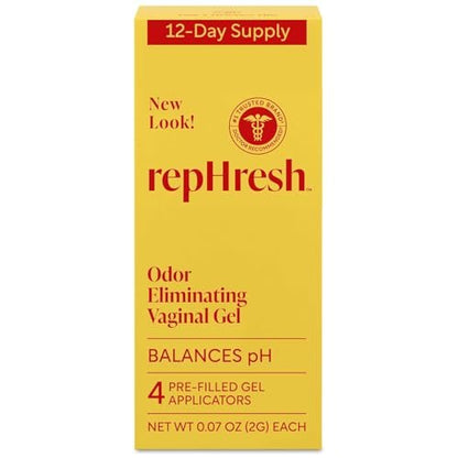 RepHresh Geruchsentfernendes Vaginalgel, pH-Balance für Frauen, 4 Stück (0,7 oz)