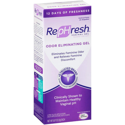 RepHresh Geruchsentfernendes Vaginalgel, pH-Balance für Frauen, 4 Stück (0,7 oz)