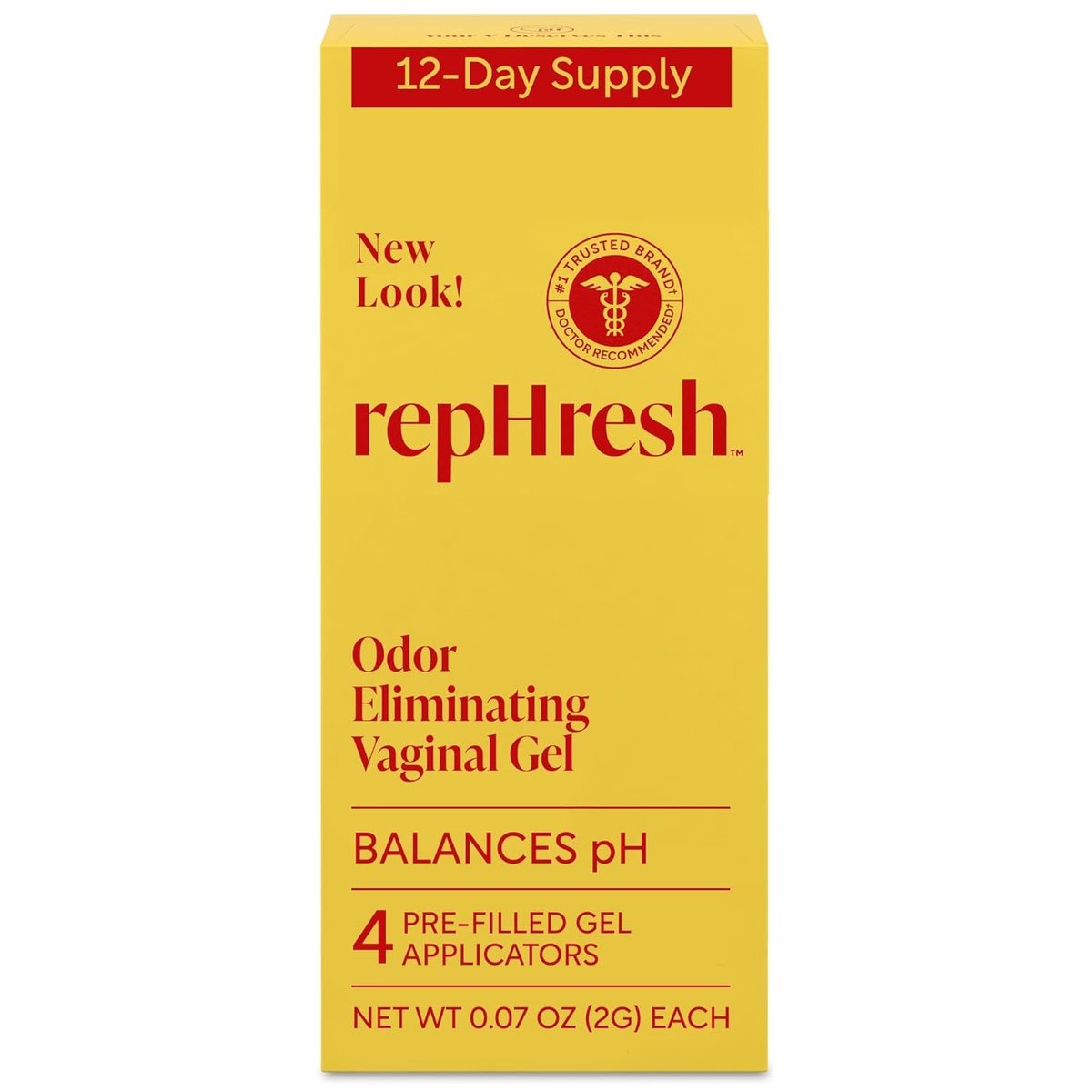 RepHresh Geruchsentfernendes Vaginalgel, pH-Balance für Frauen, 4 Stück (0,7 oz)