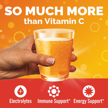 Emergen-C 1000 mg Vitamin C Pulver – Tägliche Immununterstützung, koffeinfrei, mit Zink, Mangan, B-Vitaminen und Elektrolyten, Super Orange Geschmack – 60 Portionen (2 Monate Vorrat)