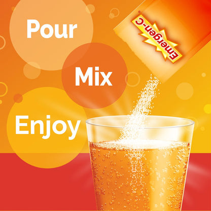 Emergen-C 1000 mg Vitamin C Pulver – Tägliche Immununterstützung, koffeinfrei, mit Zink, Mangan, B-Vitaminen und Elektrolyten, Super Orange Geschmack – 60 Portionen (2 Monate Vorrat)