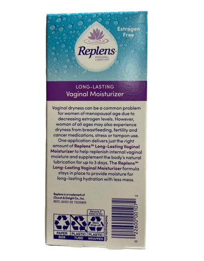 Replens Lang anhaltender Vaginalfeuchtigkeitsspender mit wiederverwendbarem Applikator, 1,23 Unzen