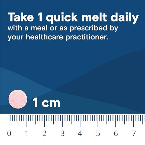 Bariatric Fusion Vitamin B12 Sublingual 1000 mcg Lutschtabletten | Kirschbeeren-Geschmack | Vitamin B12 zum Zergehen unter der Zunge mit Folsäure | Zuckerfrei | Methylcobalamin | 90 Stück