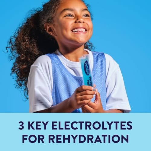 Pedialyte Electrolyt-Lösung Gefrierpops, Hydrations-Variety-Pack – Traube, Blaue Himbeere, Kirsche, Orange, 64 Stück